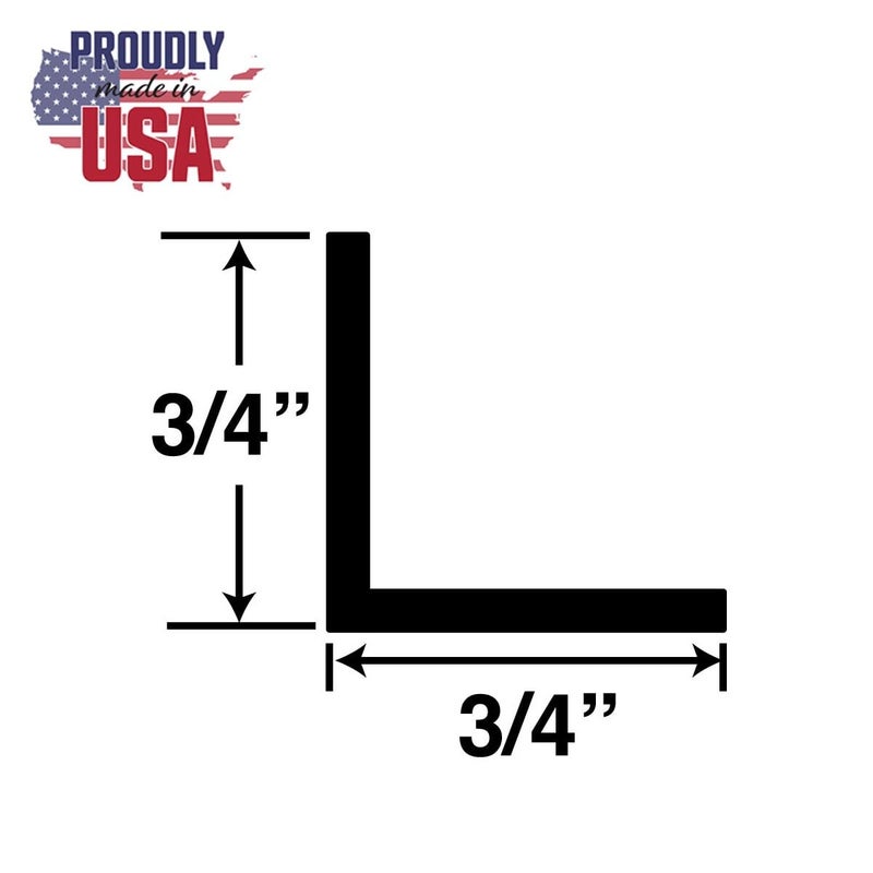 Outwater Plastics 1748-CL 3/4'' X 3/4'' X 1/16 (.0625) Inch Thick Butyrate Clear Plastic Even Leg Angle Moulding 36 Inch Lengths (Pack of 4) - Image 2